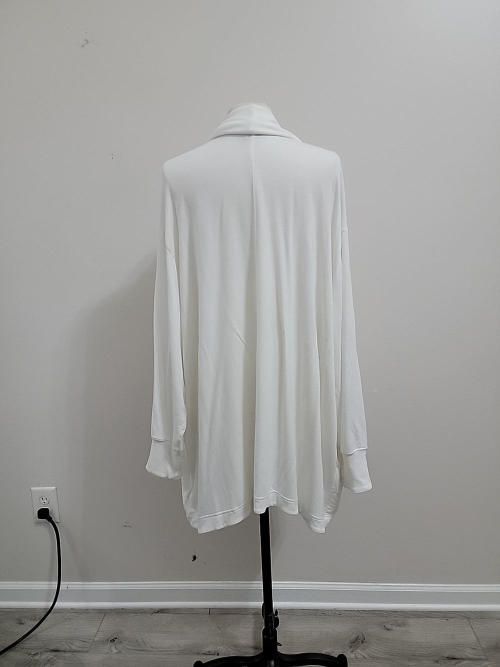 Athleta Ivory Draped Open-Front Cardigan - Picture 4 of 7